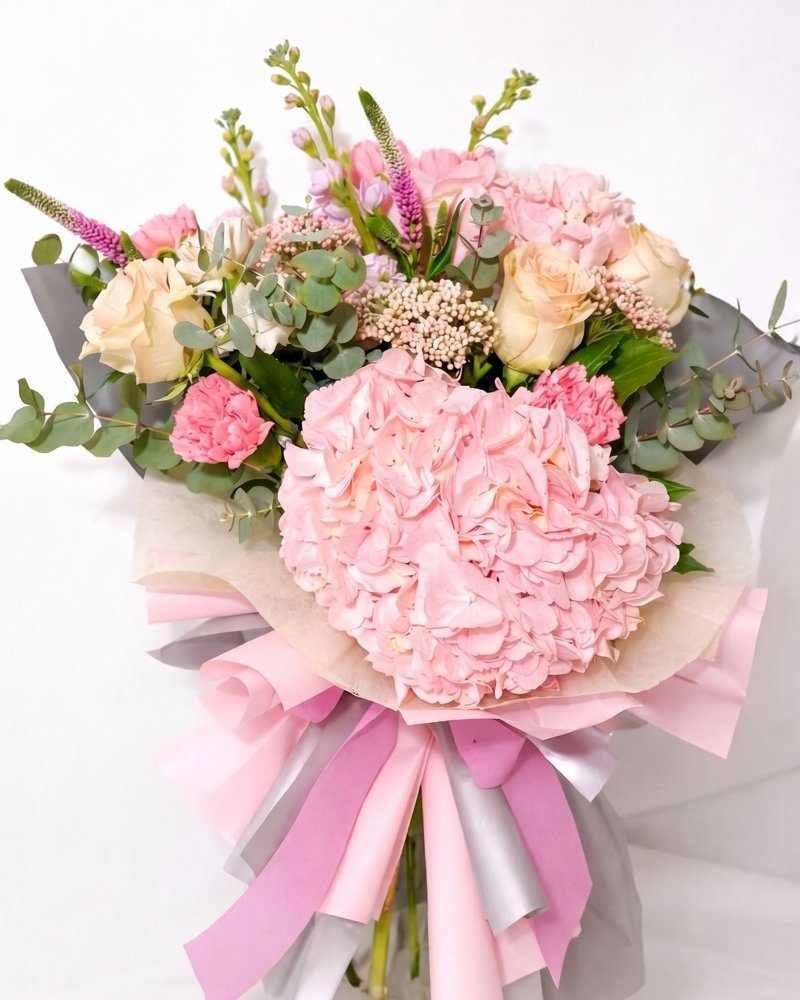 Estilo hortensia rosa