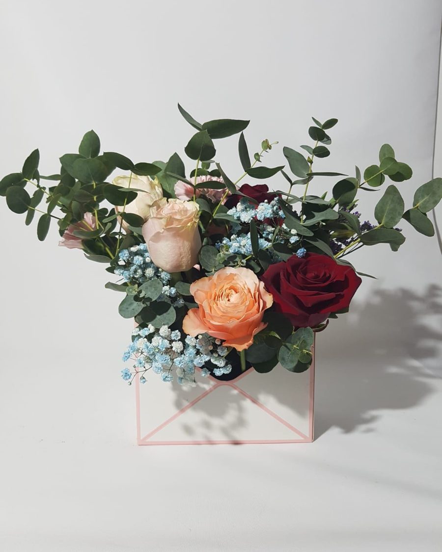 Estilo caja de flor fresca